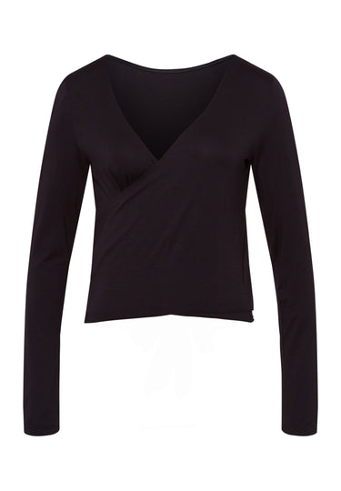 78800 Yoga L/Slv Wrap Shirt - 2199 Black Beauty